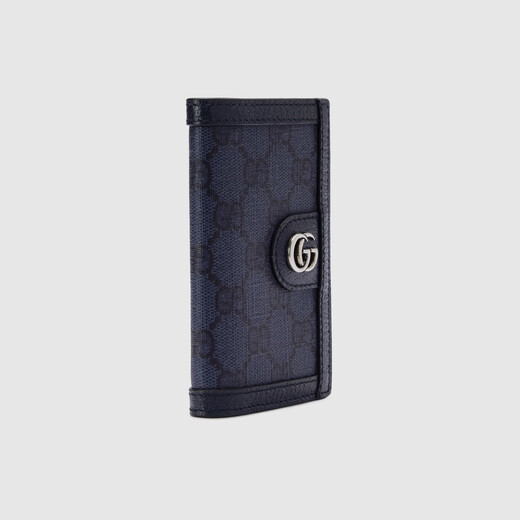 GUCCI古驰Ophidia系列GG长款卡片夹 蓝色和深蓝色 均码