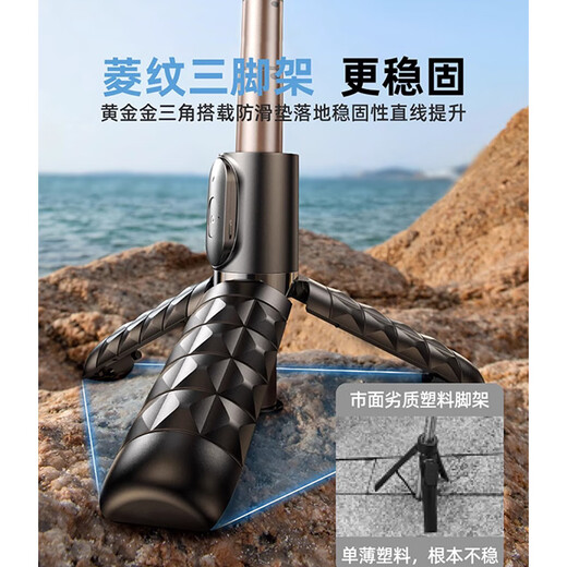 骏虹骁2024新款自拍杆三脚架防抖云台拍照360度旋转手持手机支架直播通用稳定器蓝牙拍摄迷你旅游便携用y 【加长款】白色+10米蓝牙遥控.