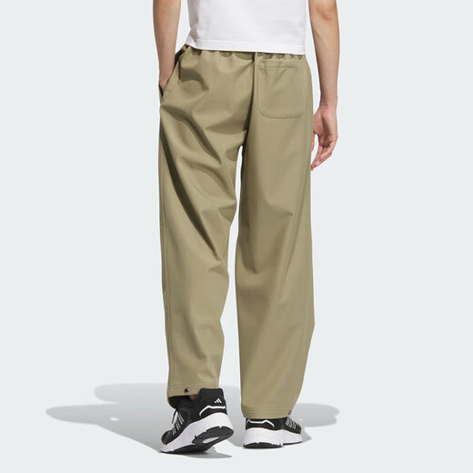 Adidas (adidas) sports pants men's pants 2025 autumn and winter casual pants woven plus velvet loose straight pants trousers JX1788 JX1789 green trousers snap button M