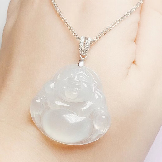 High quality 18k gold plated pendant buckle head Buddha Jade Jade joint melon seed connecting buckle lanyard necklace clip rose gold