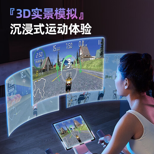 Hanma home spinning magnetically controlled silent intelligent sports weight loss fitness equipment indoor bicycle 32-speed intelligent electronically controlled resistance adjustment + LCD dial + personal fat burning course