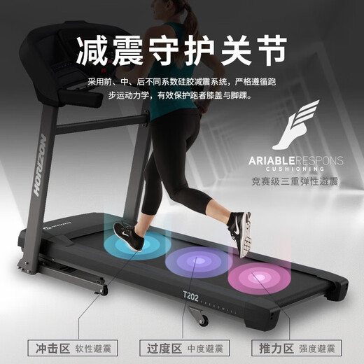 JOHNSON home-use treadmill, shock-absorbing knee pads, foldable walking machine, sports weight loss and fat-burning fitness equipment with adjustable slope. Store first recommendation, comprehensive performance_T101_Horizon