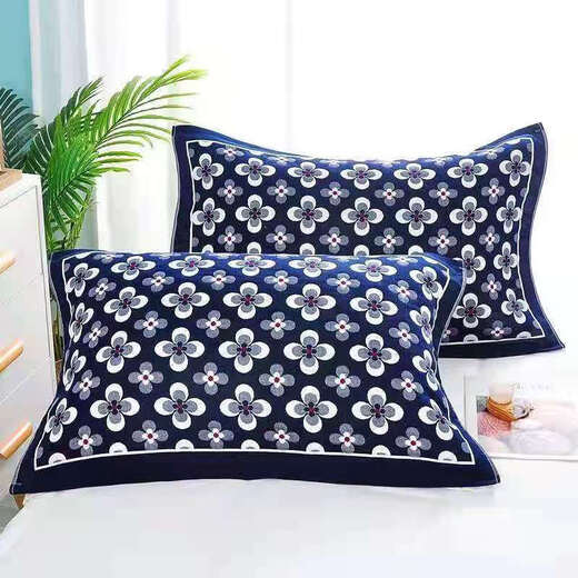 轻奢枕巾一对黑色耐脏不掉色枕巾卡通大人枕头巾学生抖音网红 美好睡眠黑一对