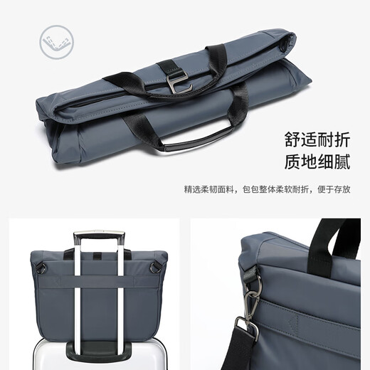 Golf GOLF business briefcase men's casual large-capacity handbag can hold 14-inch laptop bag fashionable multi-functional shoulder crossbody bag 6J679424J gray