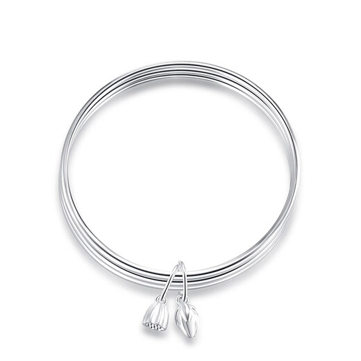 Gold jewelry, gold color jewelry, platinum bracelet for women PT950 Sansheng III bracelet for women, fashion full circle multi-ring bracelet charm, random 20.59 grams, inner diameter about 57mm