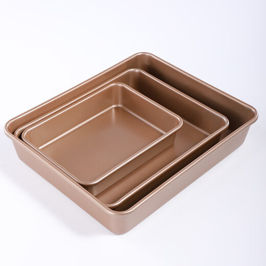 Rexton baking pan oven special baking bread ancient deep cake mold rectangular household 9-inch 6 full set of non-stick tools 9-inch - thickened black non-stick baking pan (square)