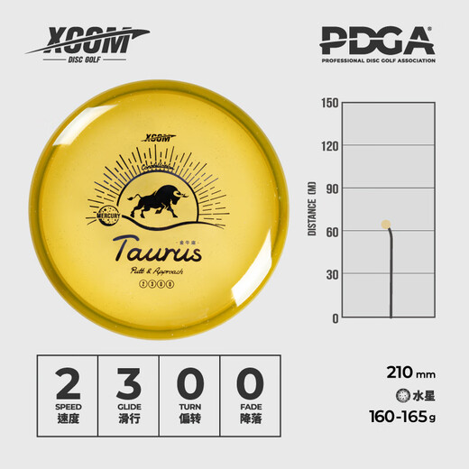 X-COM Taurus 2|3|0|0 Knock-out golf disc PUTT&APPROACH professional competition XCOM Taurus Aries-Mars (170-174g)
