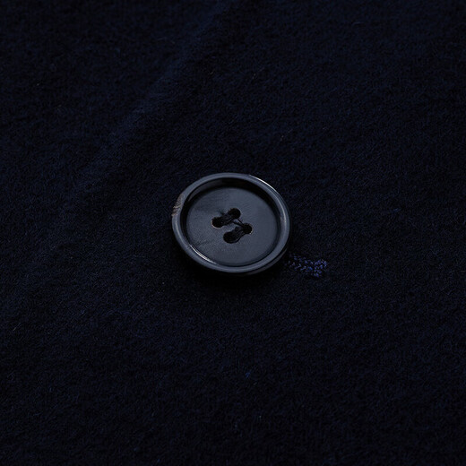 Good News Bird doppelseitiger Wollmantel in mittlerer Länge, reiner Wolltextur-Freizeitmantel für Herren KEBS223031U Marineblau 54