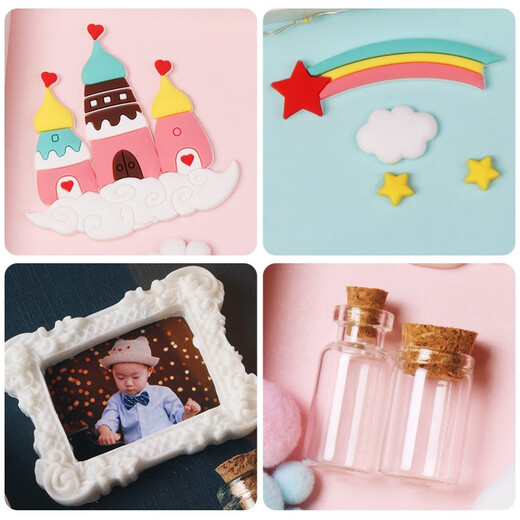 Taoshang Baby Full Moon Commemorative Hand and Foot Print Mud Newborn Baby Hand and Foot Mud Mud 100th Birthday Photo Frame 12-inch Frame True Love Elegant Blue + Warm Light