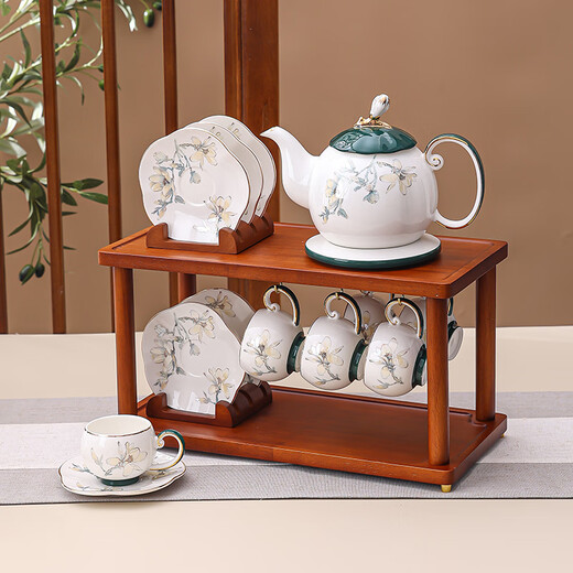 Zhengye new Chinese style ceramic water set high-end living room teapot teacup tea set complete set housewarming moving gift