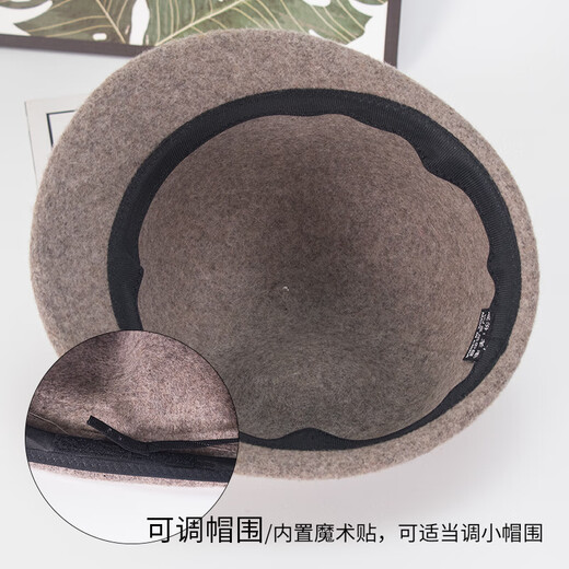 JIASHENGXI Hats for middle-aged and elderly women, mothers, autumn and winter warm fisherman hats, women's high-end wool thickened hats, old ladies basin hats, burgundy