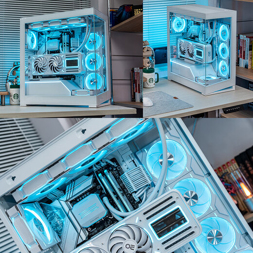 PHANTEKS追风者 NV5白无立柱玻璃ATX游戏台式电脑机箱(支持背插/360水冷/8风扇位/270°海景房/5090)