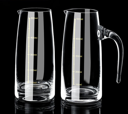 Xubao Maotai wine dispenser, liquor dispenser, wine glass set, wine dispenser, hotel scale, male bottle, foreign wine, small glass kettle, 7-character scale pot, gold-plated/1Jin Jin is equal to 0.5kg, with handle 500ml