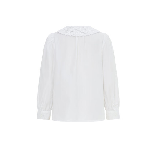 Little MO&Co. Children's clothing girls hollow collar pure cotton white shirt shirt children's top little girl doll collar white 100 110/52