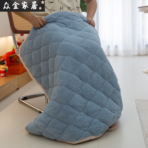 Small throw blanket, extra thick knee-length blanket, baby winter leg blanket, thickened quilted student office worker, quilted leg blanket (pink) plush, 100cm long, 80cm wide