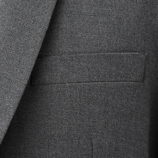 MOELAGVT Premium Suit Suit Wool Autumn and Winter Thick Suit Men's Business Casual Formal Wedding Groom and Groomsmen Ceremony Clothing Gray 2 Buttons Not Slit High-End Style M (170)