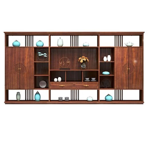 YARXCHEG new Chinese style solid wood desk boss desk ebony wood president office high-end executive desk furniture combination set 2.4m desk (golden sandalwood)