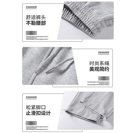 MMOPTOP pantalones casuales para hombres nuevo estilo de Hong Kong pantalones deportivos versátiles de moda suelta pantalones de pierna drapeados de color sólido simple SS-6189 negro L