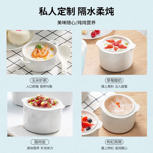 Tianji (TONZE) electric stew pot, electric stew pot, water-proof stew pot, electric steamer, stew pot, instant stew pot, healthy bird's nest stew pot, sky blue 1.6L | Standard model | Three bladders