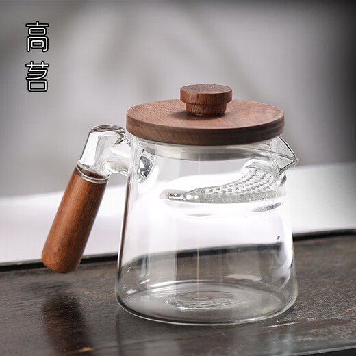 Gaoming Crescent Tea Filter Fair Cup High Borosilicate Transparent Glass Male Cup Tea Divider High Temperature Resistant Tea Cup Tea Set Accessories Small Shengyue Male Cup 400ml + Lid