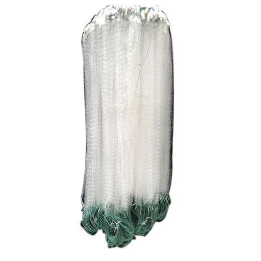 Fish net, fishing net, green silk three-layer fish net, sunken net, fishing net, hanging net, fish glue wire mesh, sticky fish net, crucian carp fish net, single layer floating net, 1 finger, 20 meters long, 0.8 meters high