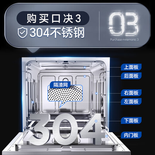 13 sets of Canbo built-in dishwashers, first-class water efficiency, high temperature spray washing, 304 stainless steel liner, home kitchen, embedded dishwashing and disinfection machine, large capacity, white model | 13 sets | residual temperature drying, sterilization rate up to 99.999%