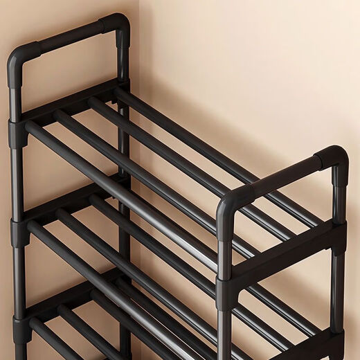 Kunfeng simple shoe rack at the door, multi-layer shoe dust-proof, strong and durable dormitory storage rack, household multi-functional storage rack, black 45cm-2 layers (simple model)