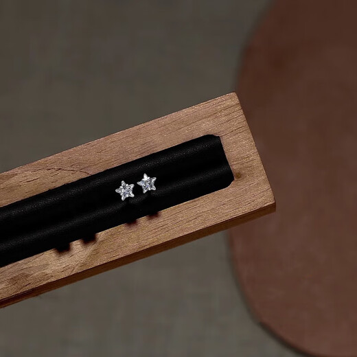 QMXDs999 sterling silver earrings for women, small earrings for sleeping, no need to pick off, white fungus stick, ear piercing, anti-blocking needle, non-allergenic earrings, 3mm mini 2-pack + gift box packaging