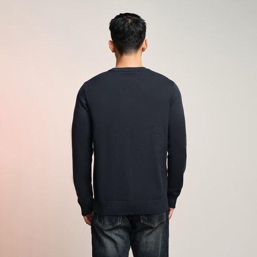 Heilan House (HLA) long-sleeved sweater men's round neck sweater men's spring and autumn wilderness Maillard Navy B3 XL 180/96A recommended 151~164Jin Jin equals 0.5 kg
