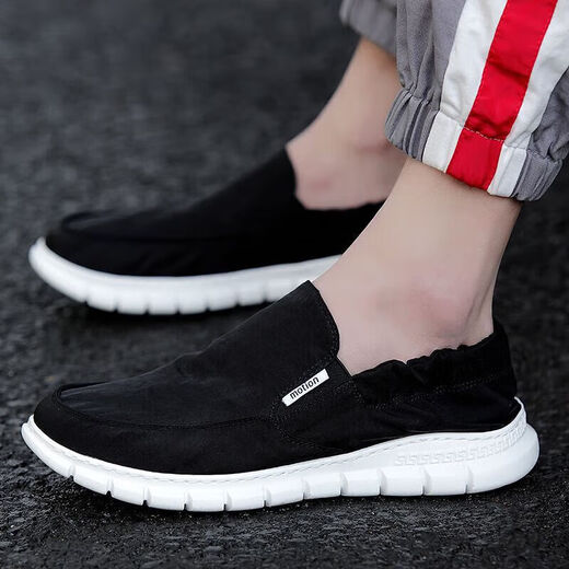 X YOUNG Xtep step same style men's shoes sports shoes casual shoes running shoes summer and autumn canvas shoes men's slip-on slip-on shoes 881 gray 42