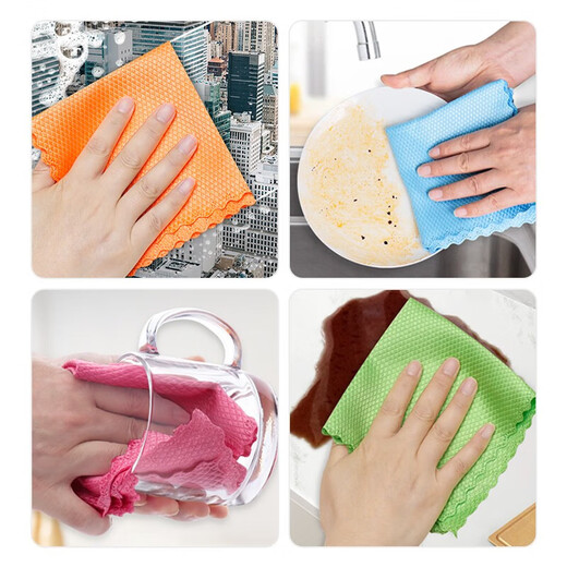 Kelinlai fish scale rag for dishwashing and kitchen cleaning, special for wiping water stains 30*30 large size 5 pack cleaning wipes 5 pack*1 pack