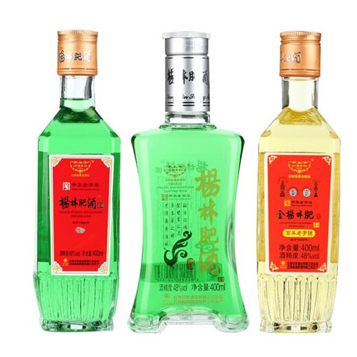 杨林肥酒随心绿酒400ml*6瓶云南特产杨林绿酒燃情金酒中华老字号年货 48度 400mL 6瓶 【精品+燃情+金酒】