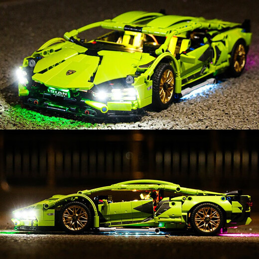 联合创想兰博基尼积木拼装跑车高难度儿童玩具8-12岁男孩成人生日礼物男生