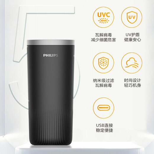 Philips (PHILIPS) car air purifier, car sterilization, formaldehyde removal, odor removal, odor removal, H1N1 influenza S3601
