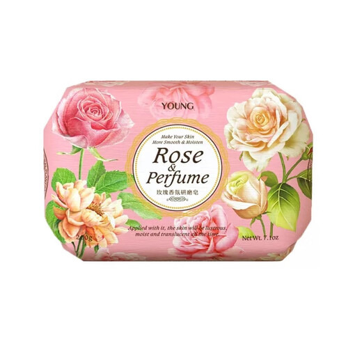 Swimming Rose Fragrance Grinding Soap Flower Fragrance Essential Oil Soap Face Wash Bath Long-lasting Fragrance Men's and Women's Bath Soap 200g