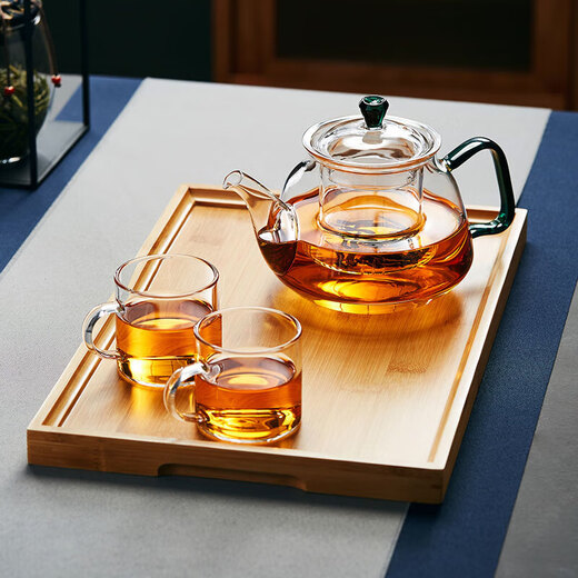 Lvchangming Teapot Glass Teapot Office Home Kung Fu Tea Set with Filter Thickened Heat-Resistant Teapot