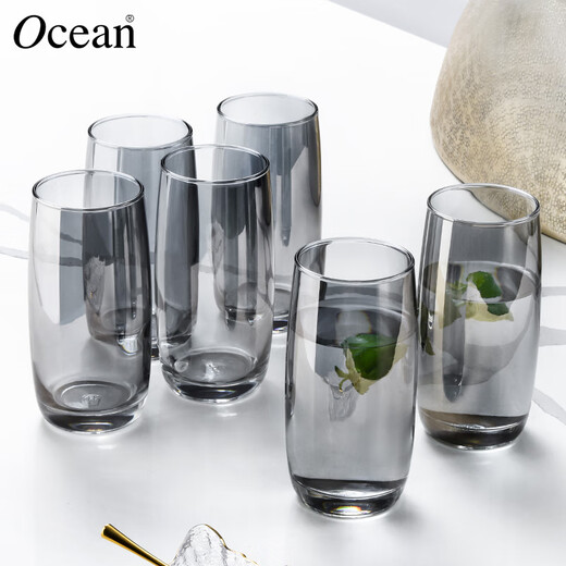 Ouxin imported from Thailand glass cold kettle water cup set household light luxury gray high temperature resistant cup holder