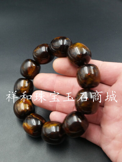 Shengli high-end exquisite gold wire beeswax amber barrel bead bracelet amber passepartout cylindrical bracelet jade bracelet
