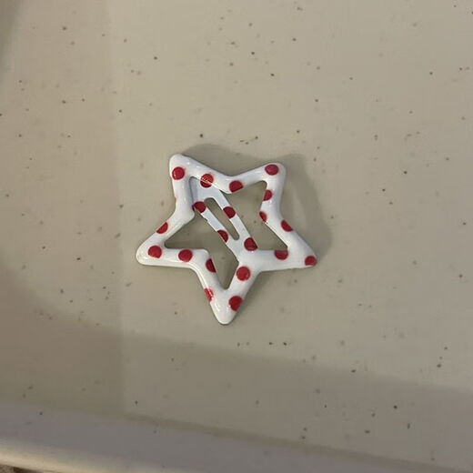 Ziggy Rabbit Strawberry Frappuccino Dopamine Star Hair Clip Women's Plaid Cute Side Bangs Broken Hair Clip Headdress White Background Red Plaid Plus Black 3 Pieces