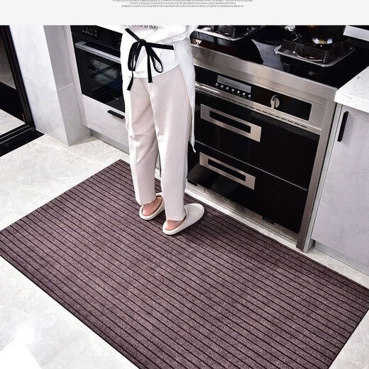 Xuxian kitchen floor mats are water-absorbent, non-slip, oil-resistant, and stain-resistant, household door mats and foot mats. Cuttable mats, carpets, and carpets can be customized. 120*160cm red and black stripes-upgraded and thickened.