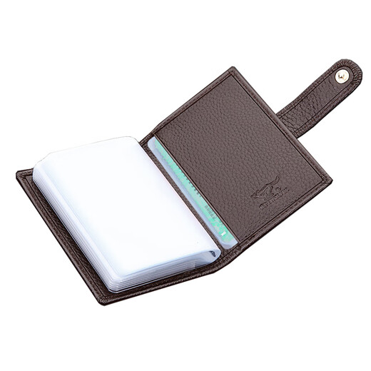 Держатель для карт Septwolves, мужской прозрачный держатель для банковских карт из воловьей кожи, держатель для визитных карточек, женский держатель для карт с несколькими слотами для карт, сумка для хранения документов большой емкости, черная