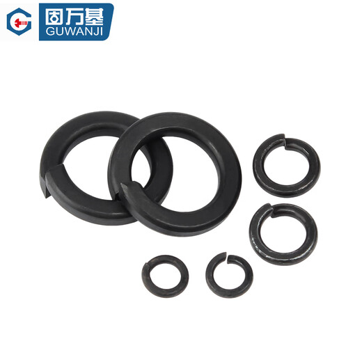 Guwanji 65MN manganese hardened black open spring washer national standard high strength 8.8 grade spring washer thickened elastic washer 65 fierce material M24 (20 pieces)