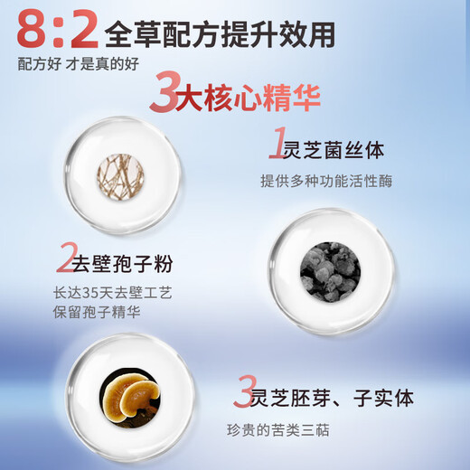 Yueweiquan Ganoderma spore powder, immune-modulating enzymatic broken polysaccharide triterpene, health care product for middle-aged and elderly adults, gift gift, 30 bags*12 boxes, half-year supply