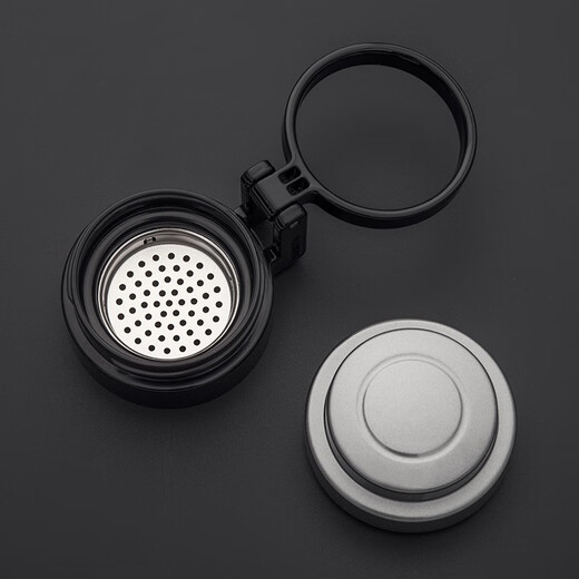 Copa de vidrio Heenor con anillo de elevación Copa de té de gran capacidad espesada de una sola capacidad para hombres al aire libre Copa de agua portátil Copa portátil Copa de anillo Tapa de 695 ml - Modelo de gran capacidad portátil mejorado Nuevo