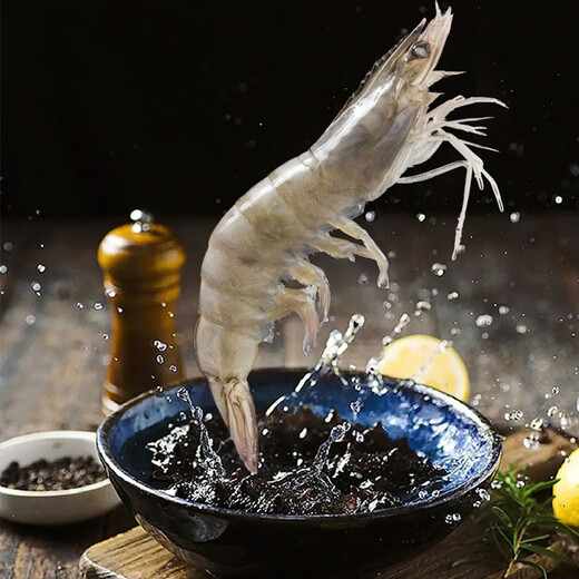 Jingxian Port Indonesian White Shrimp No Added Antioxidants Net Weight 1.65kg 40-50 pieces/kg