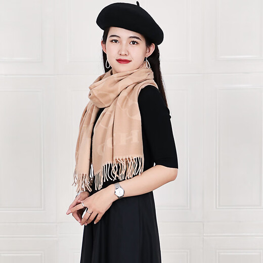 
CoaCH (COACH) scarf new style, wool scarf, scalp, shawl, skin-friendly and warm [authentic guarantee] Khaki CB684CAMONE