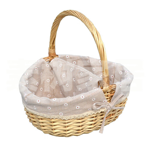 Sushu Home Towel Basket with Cover and Partition Willow Rattan Picnic Basket Shopping Gift Basket Hotel Property Haidilao Towel Cleaning Basket Red Plaid Small Size with Cover