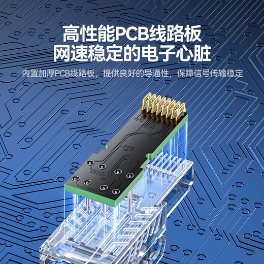 Shanze Category 5e voltage-free crystal head Cat5e Gigabit cable-free connector Engineering grade Category 5e-free cable clamp RJ45 computer network connector single pack MDL51