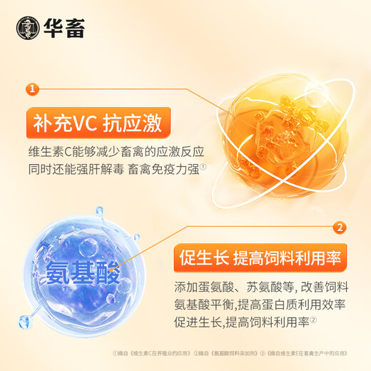 Hua livestock Hua livestock amino acid multi-dimensional glucose powder livestock, poultry, pigs, cattle and sheep anti-stress breeding chicken, duck and goose feed additive 5 bags more discount than buying individually multi-dimensional glucose