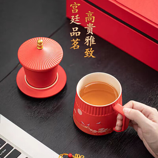 Apollo's Dream Forbidden City style cultural and creative wedding gifts for newlyweds and newlyweds for engagement Chinese Valentine's Day couple water cup pair cup dragon and phoenix cup gift